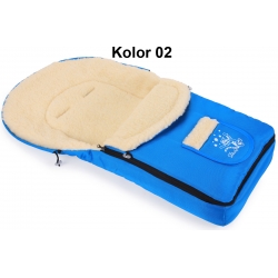 Uniwersalny podwójnie ocieplony śpiworek 4w1 długość 95 cm wełna